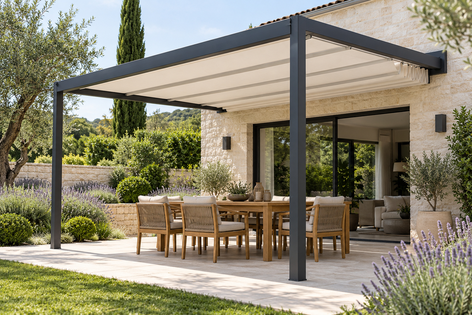 Retractable Pergola Awning